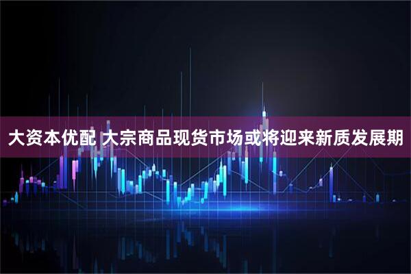 大资本优配 大宗商品现货市场或将迎来新质发展期